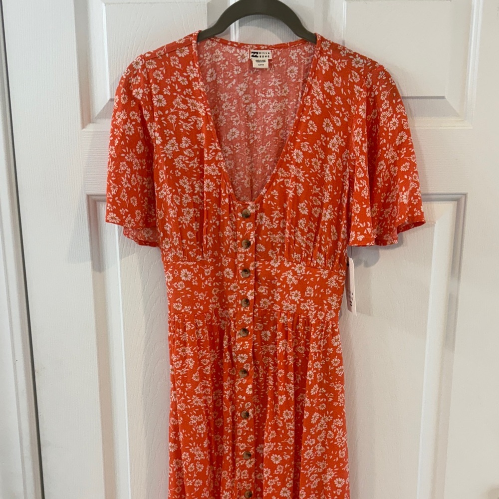 Billabong Red Floral Maxi Dress